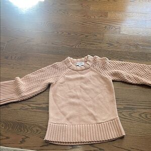 10 Crosby Derek Lam Blush Textured Crew Neck Sweater